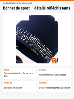 Ma Randonnée — détails techniques du produit en français, illustration 11