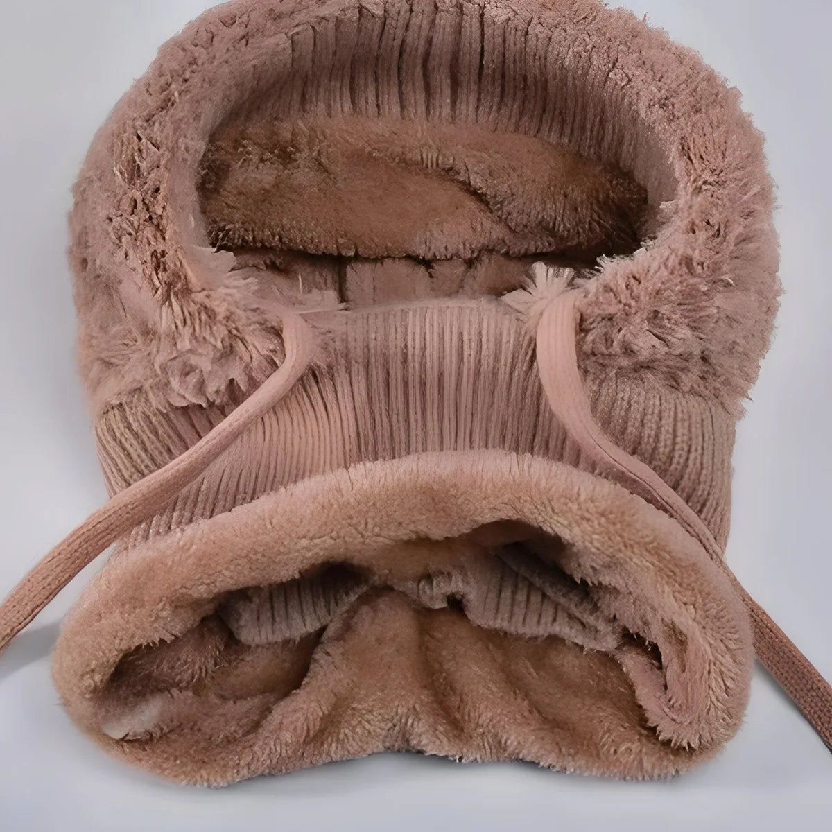 Cagoule écharpe chaude femme en maille
