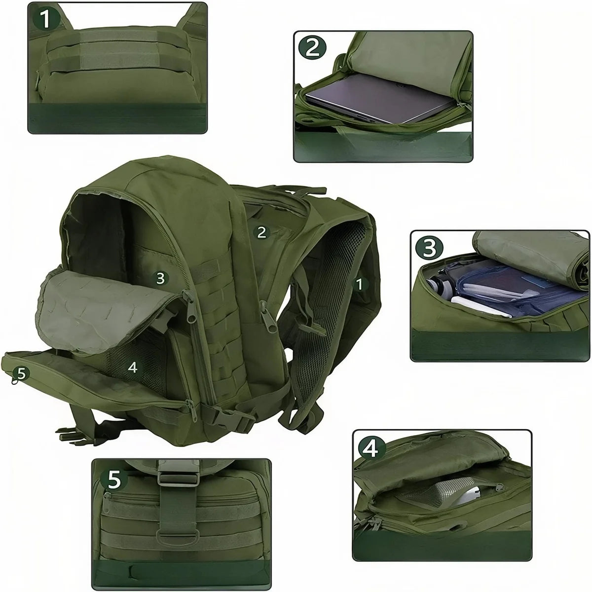 Sac à dos tactique de randonnée homme 35 L