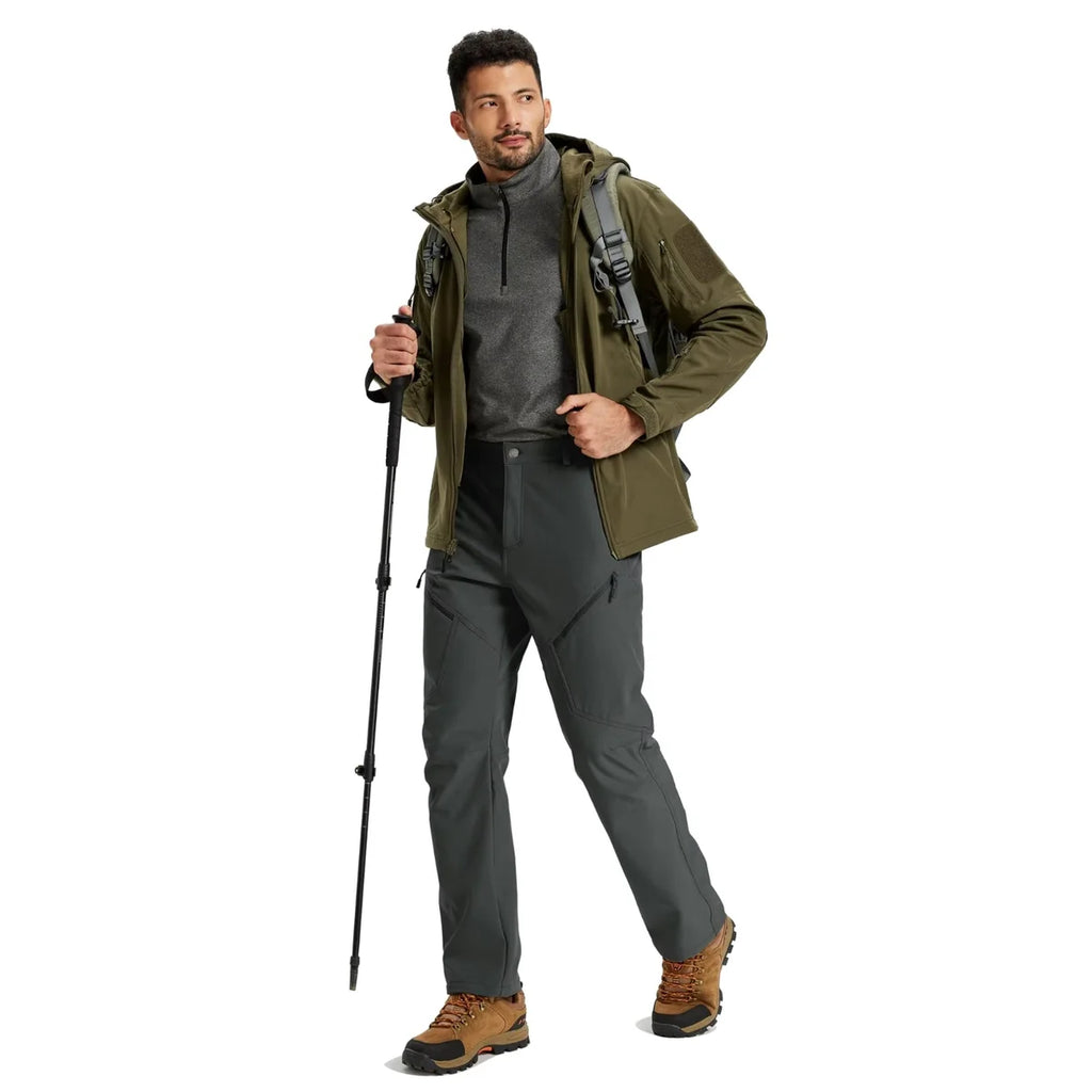 Pantalon de randonnée hiver homme doublé polaire