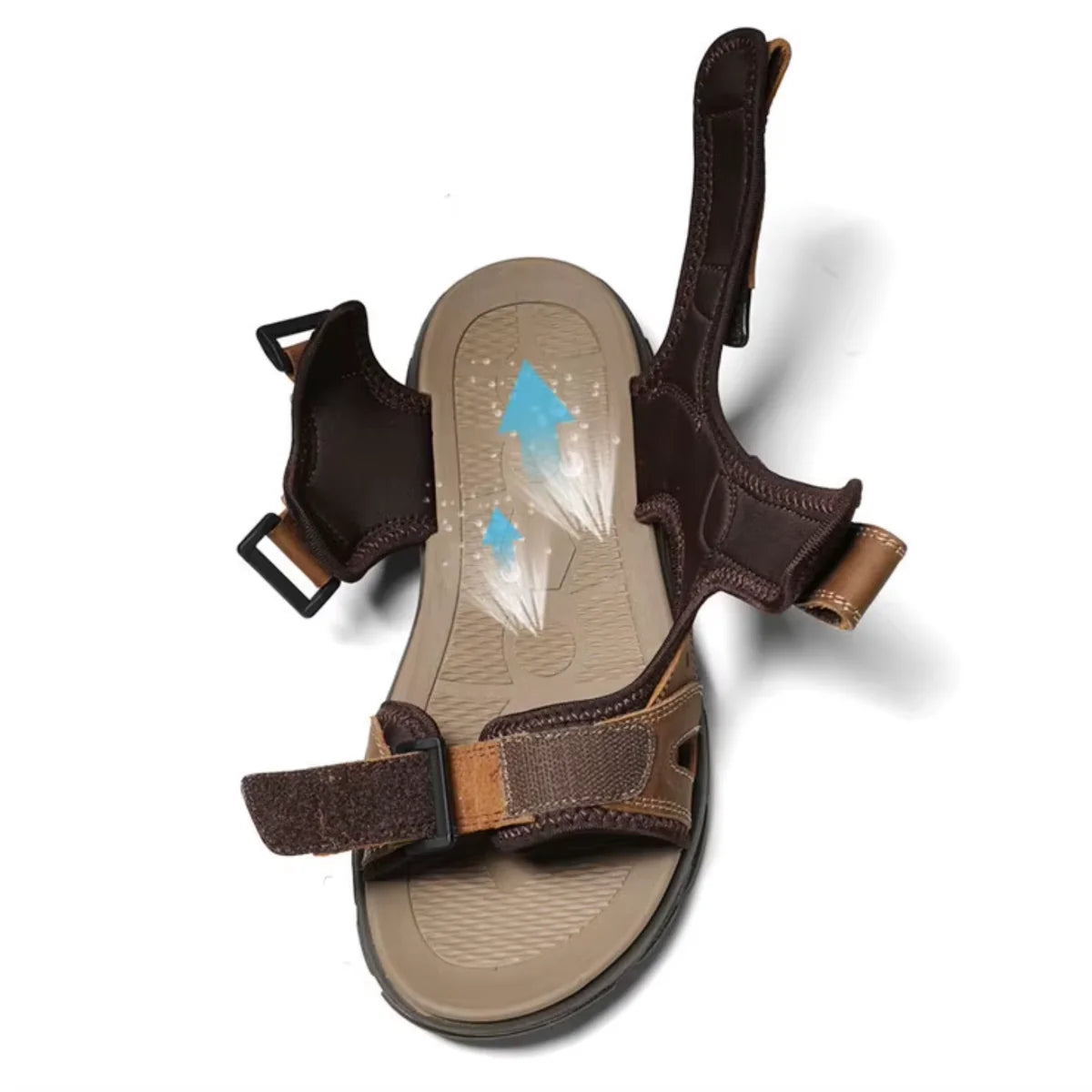 Sandales de marche homme en cuir