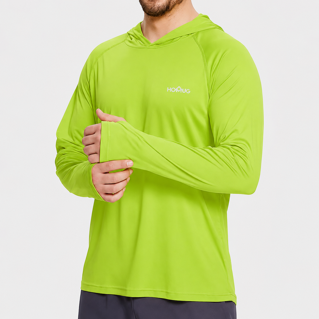 T-shirt à capuche randonnée anti UV homme UPF50+