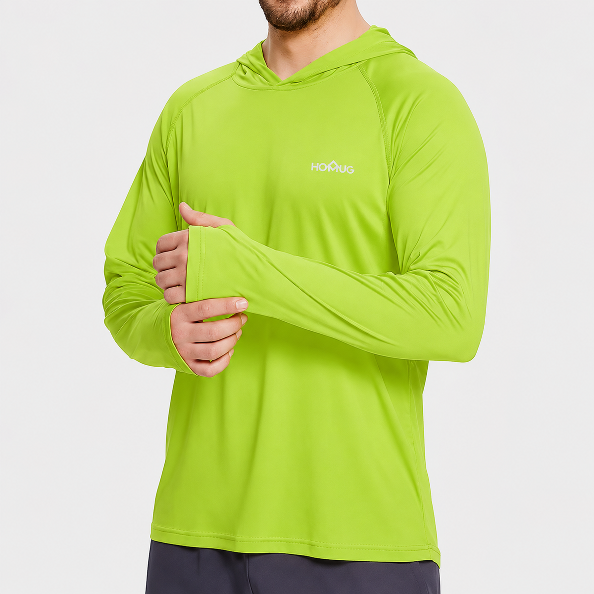 T-shirt à capuche randonnée anti UV homme UPF50+