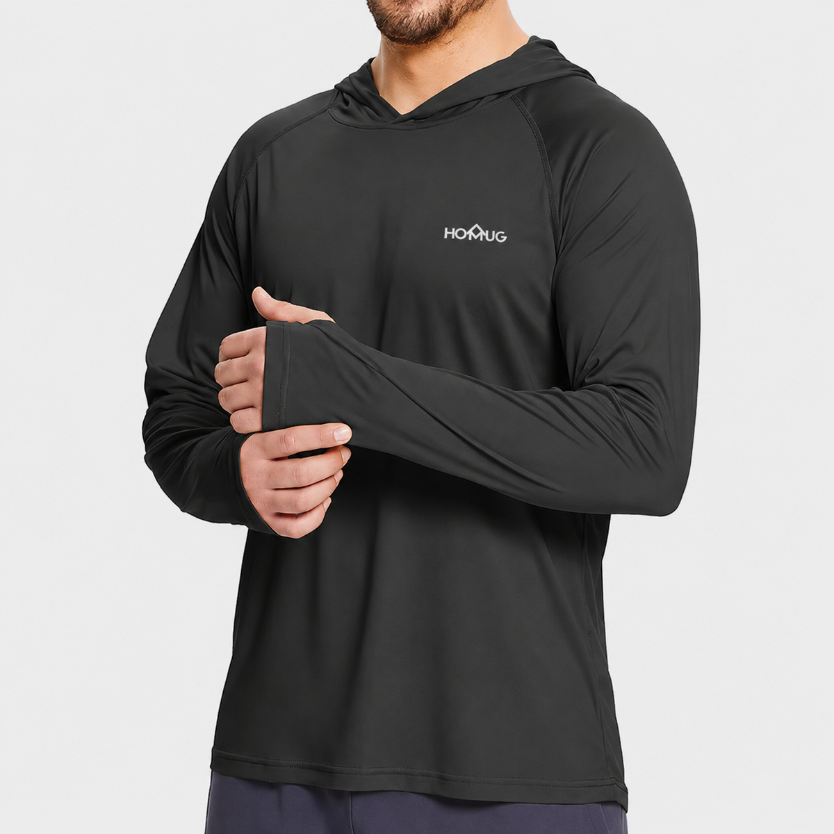 T-shirt à capuche randonnée anti UV homme UPF50+