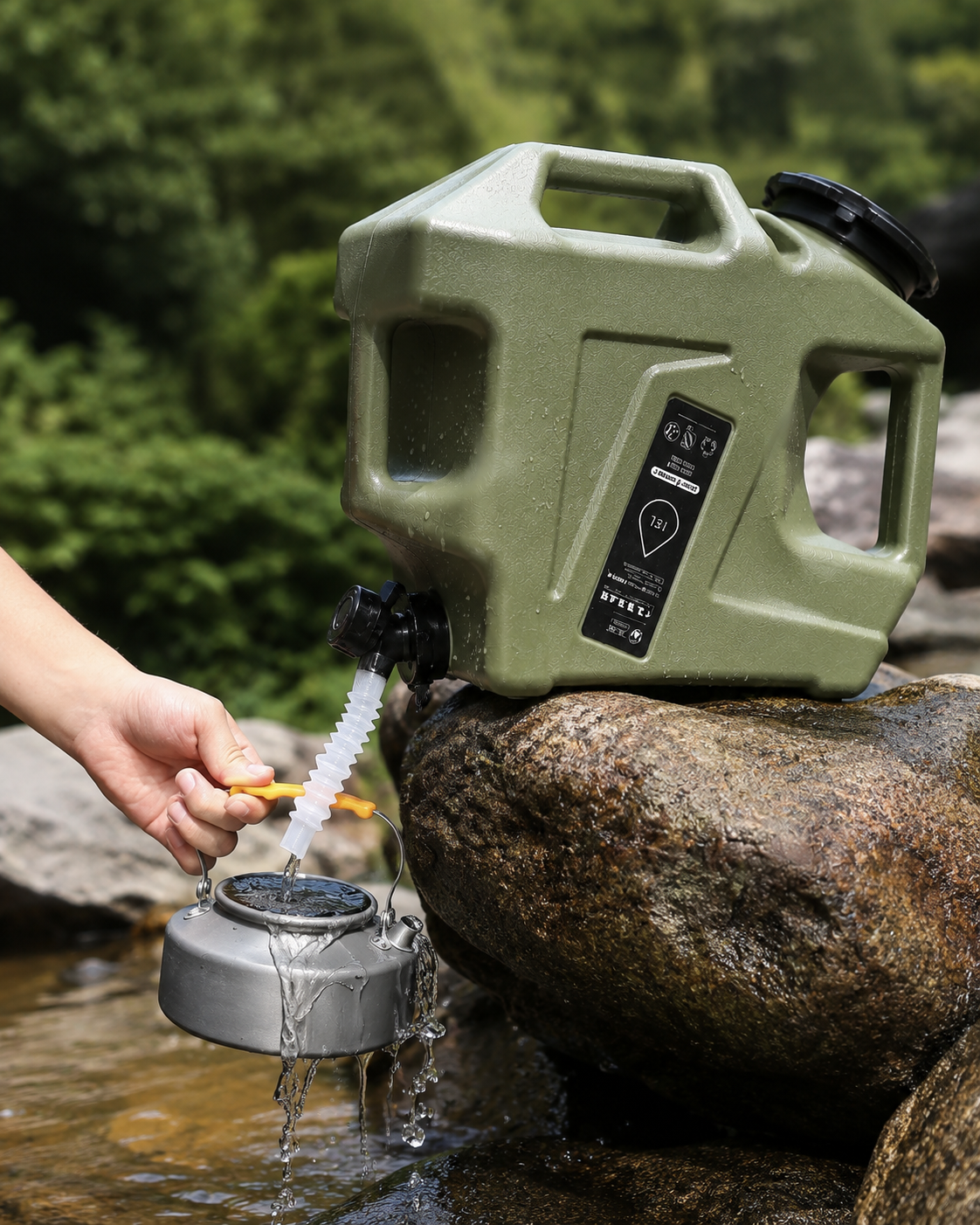 Seau eau camping 12L