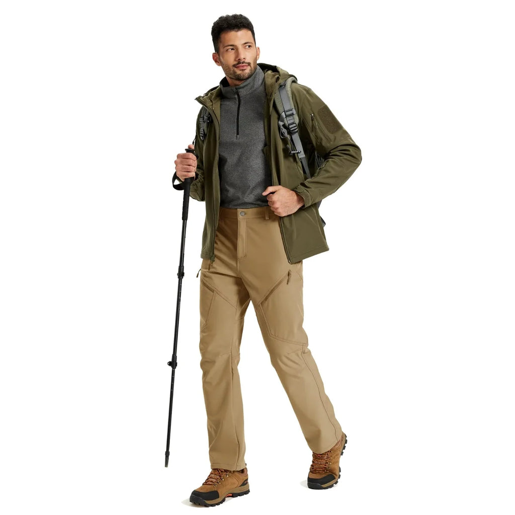 Pantalon de randonnée hiver homme doublé polaire