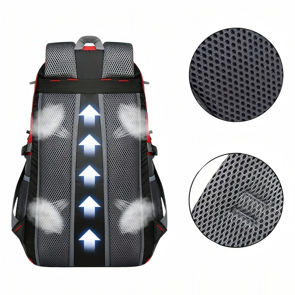 Sac à dos de randonnée en nylon avec housse de pluie