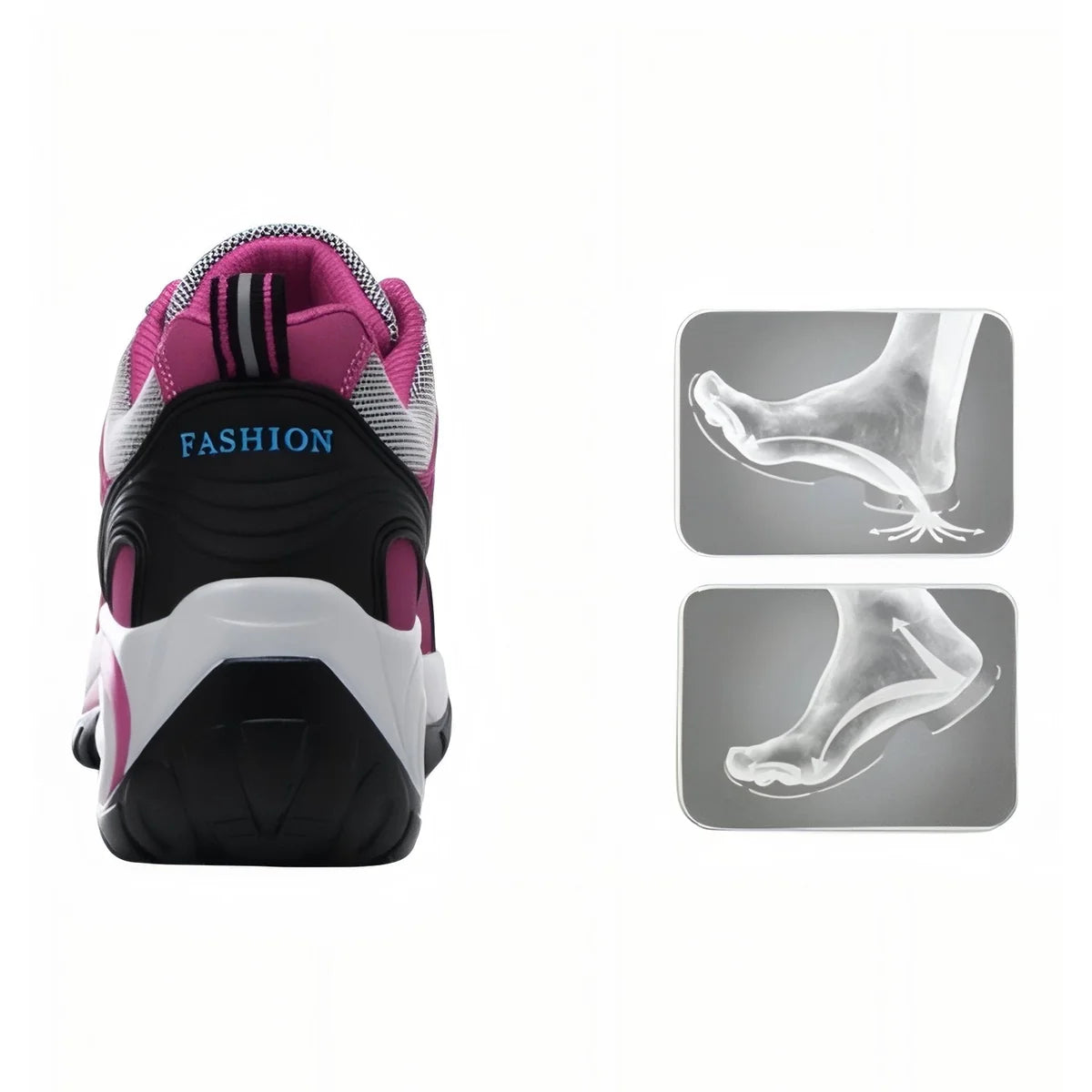 Chaussures de marche femme à plateforme