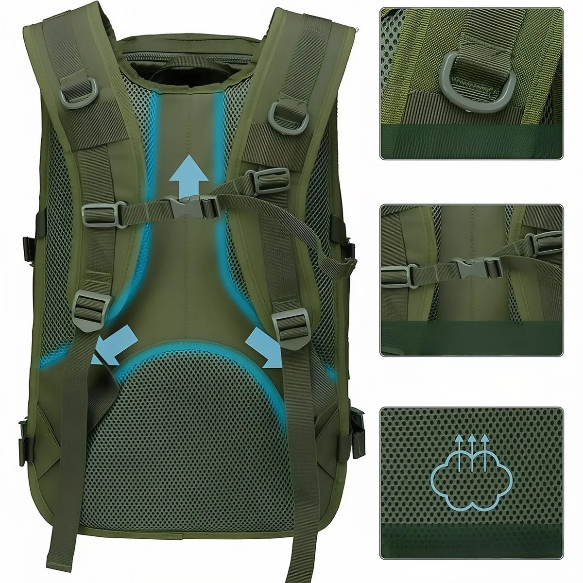 Sac à dos tactique de randonnée homme 35 L
