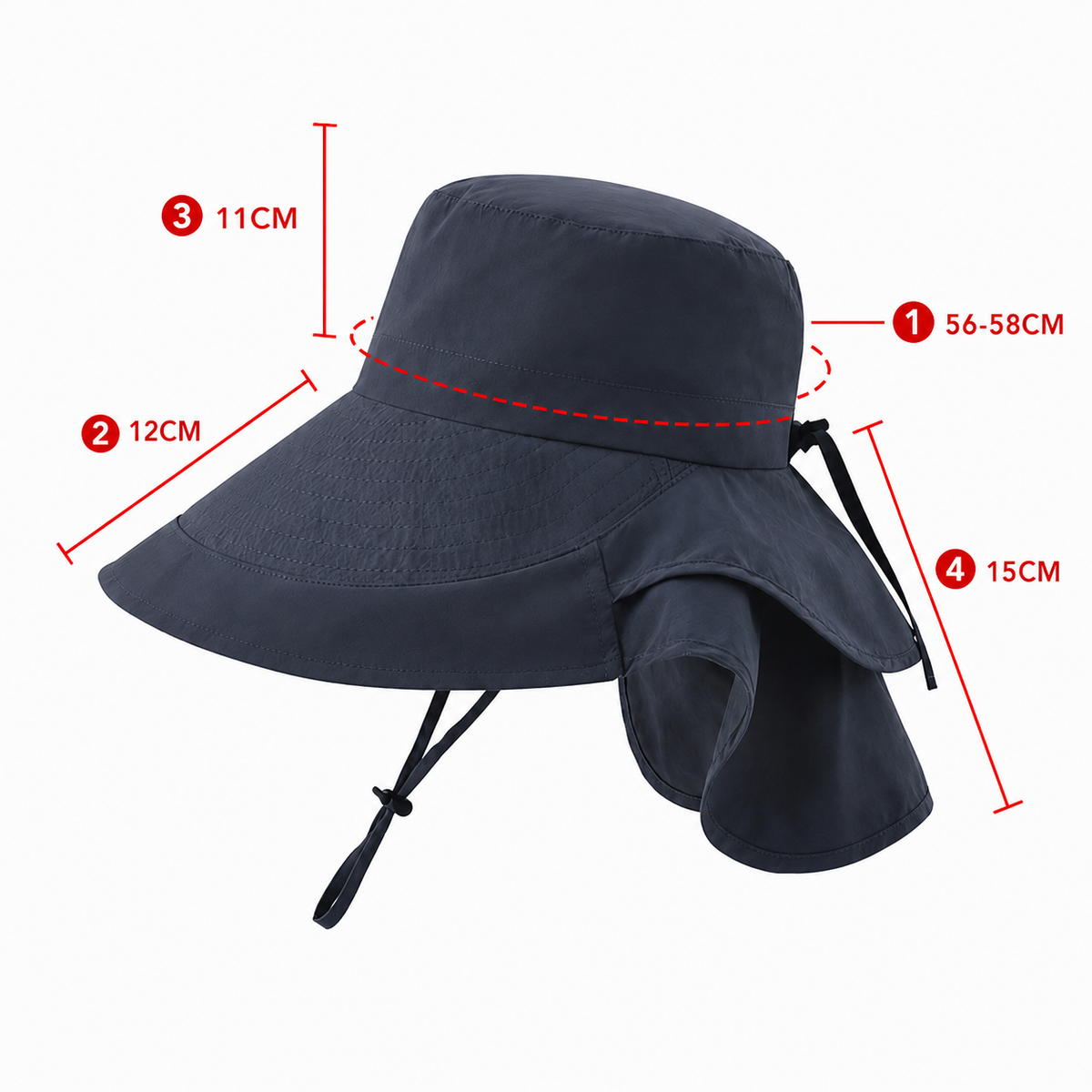 Chapeau randonnée cache soleil femme