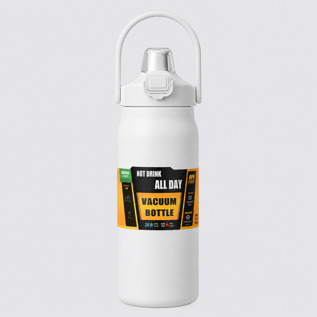 Gourde isotherme avec paille