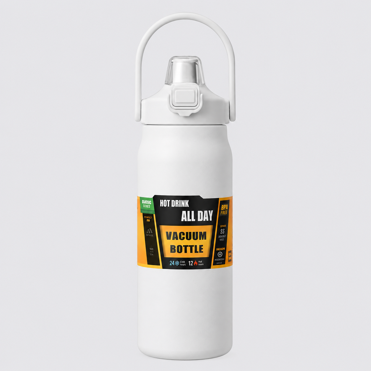 Gourde isotherme avec paille