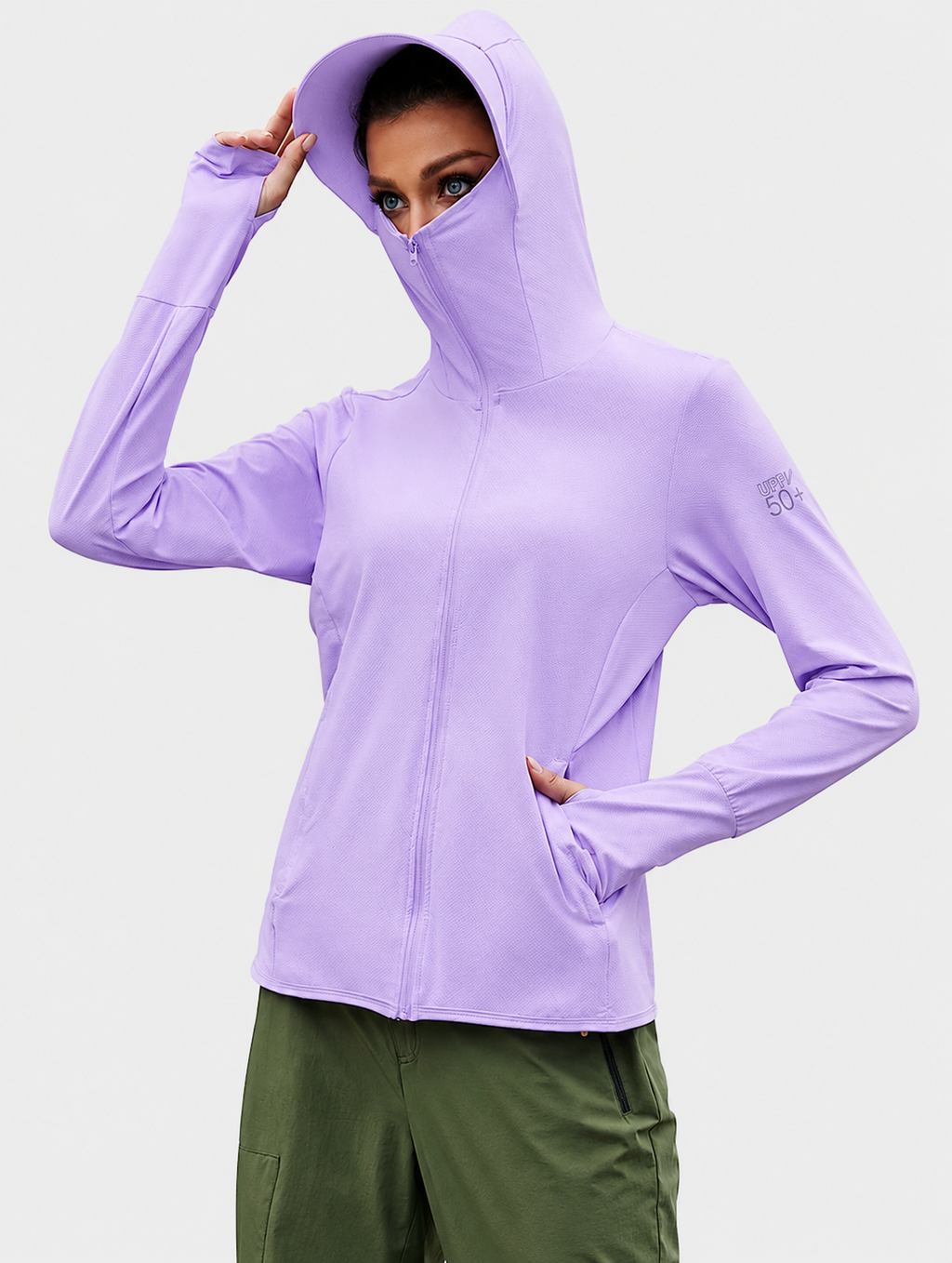 Veste à capuche randonnée anti UV femme UPF50+