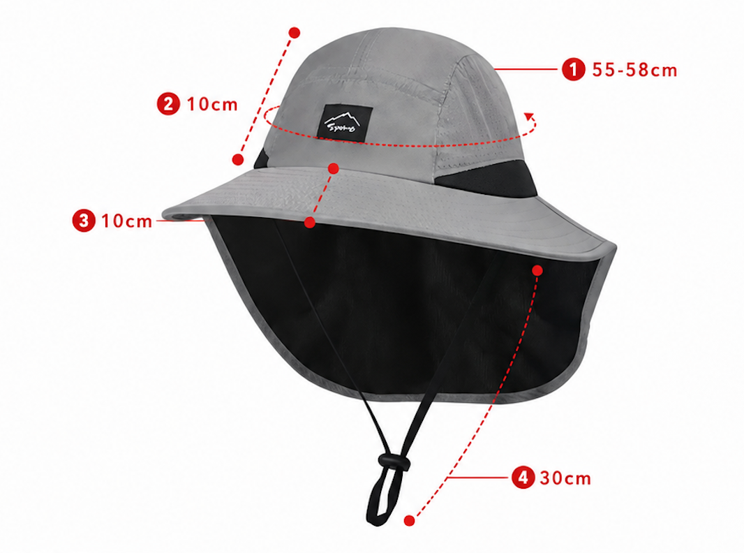 Chapeau randonnée rabat de nuque
