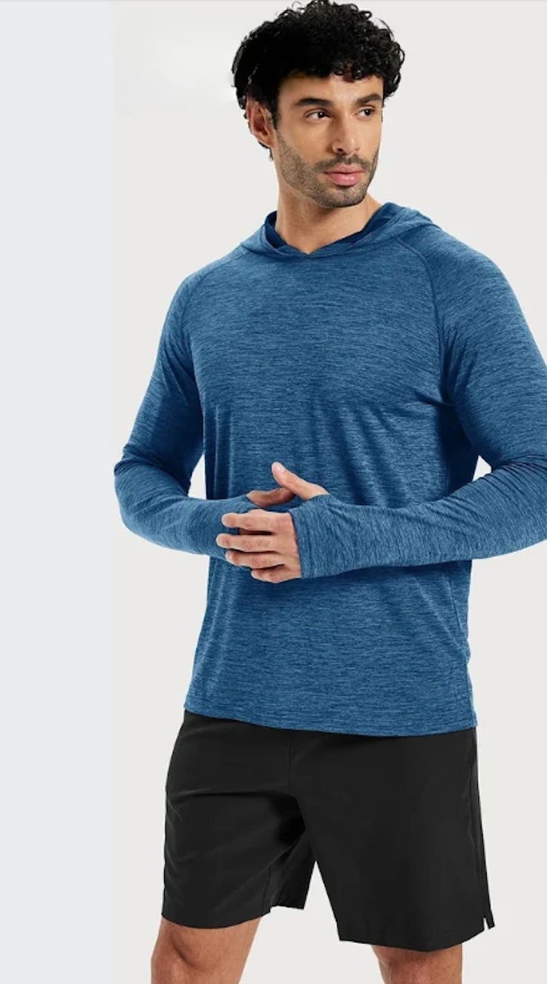 Haut anti-UV UPF 50+ à capuche homme