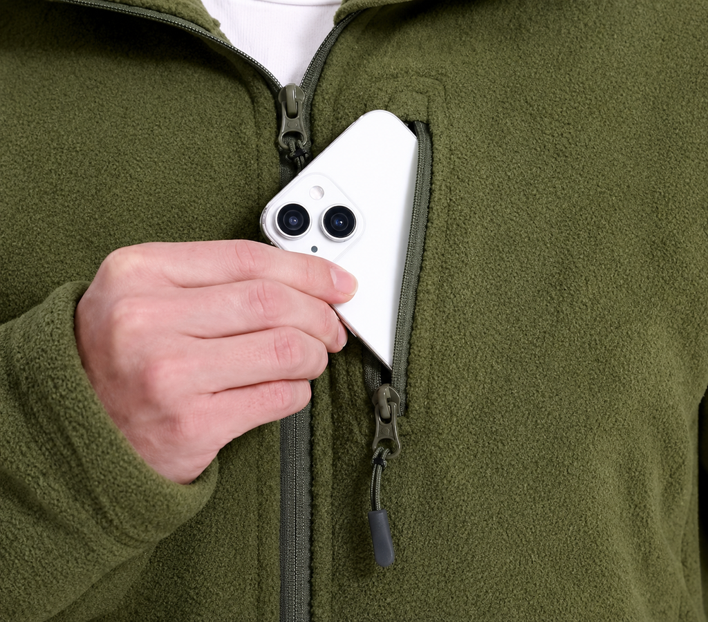 Veste polaire randonnée homme à capuche