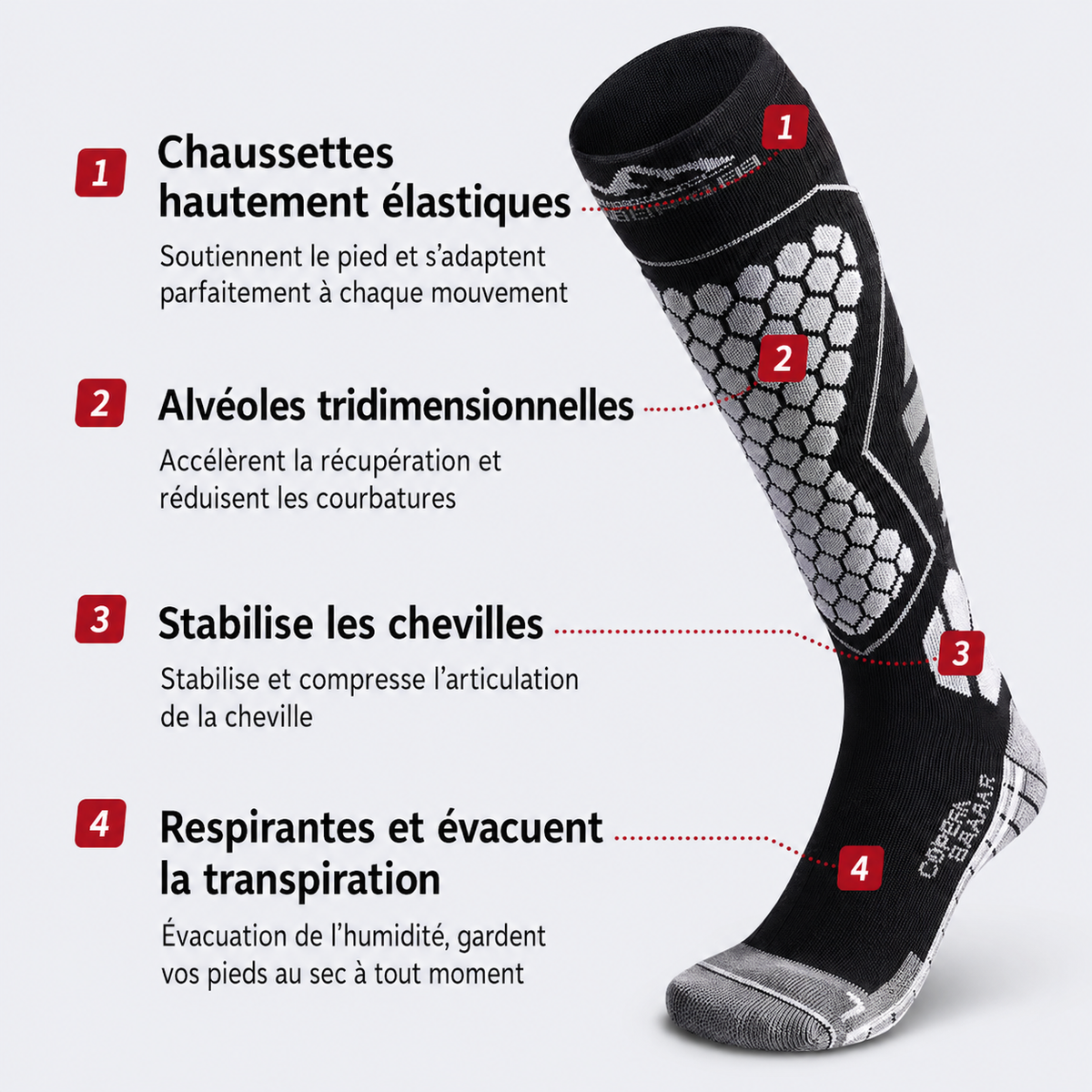 Chaussettes de compression hautes
