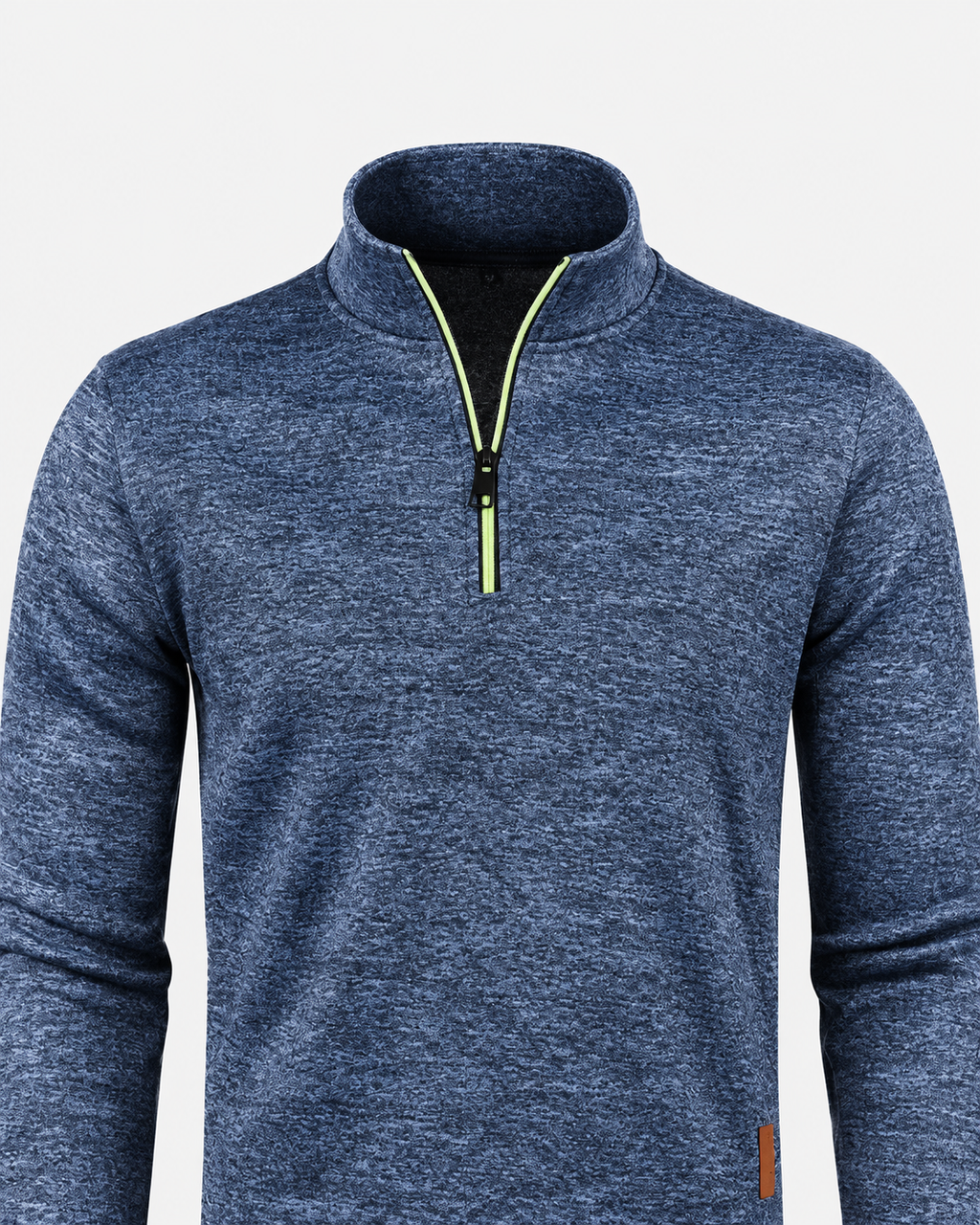 Pull randonnée homme col montant demi-zip