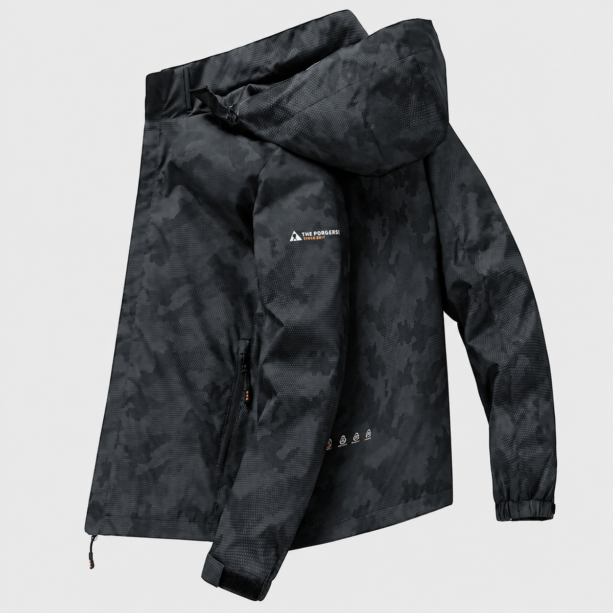 Veste de randonnée imperméable à capuche amovible