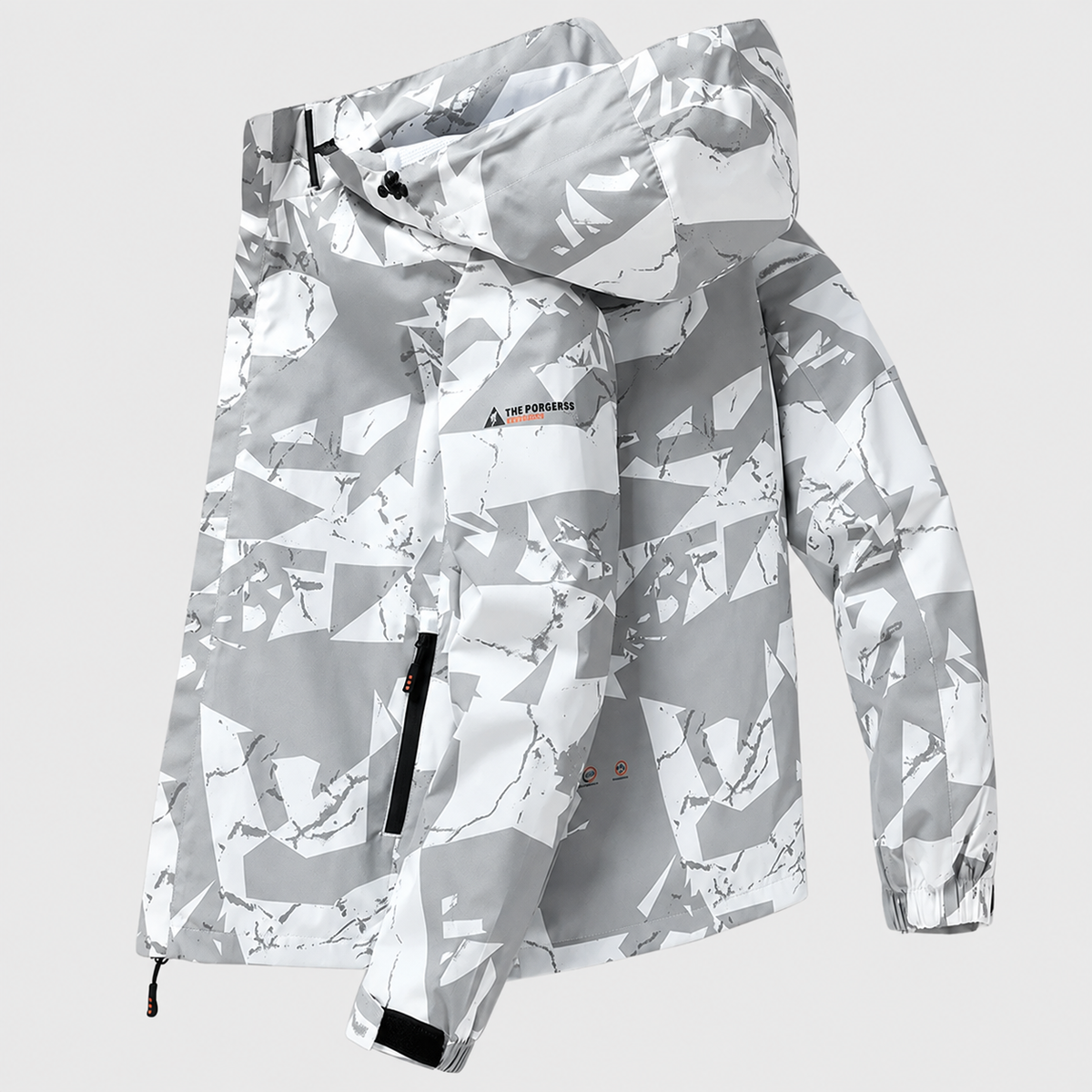 Veste de randonnée imperméable à capuche amovible
