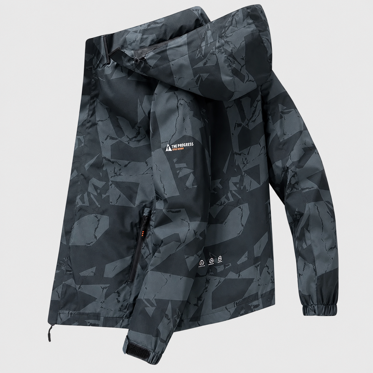 Veste de randonnée imperméable à capuche amovible