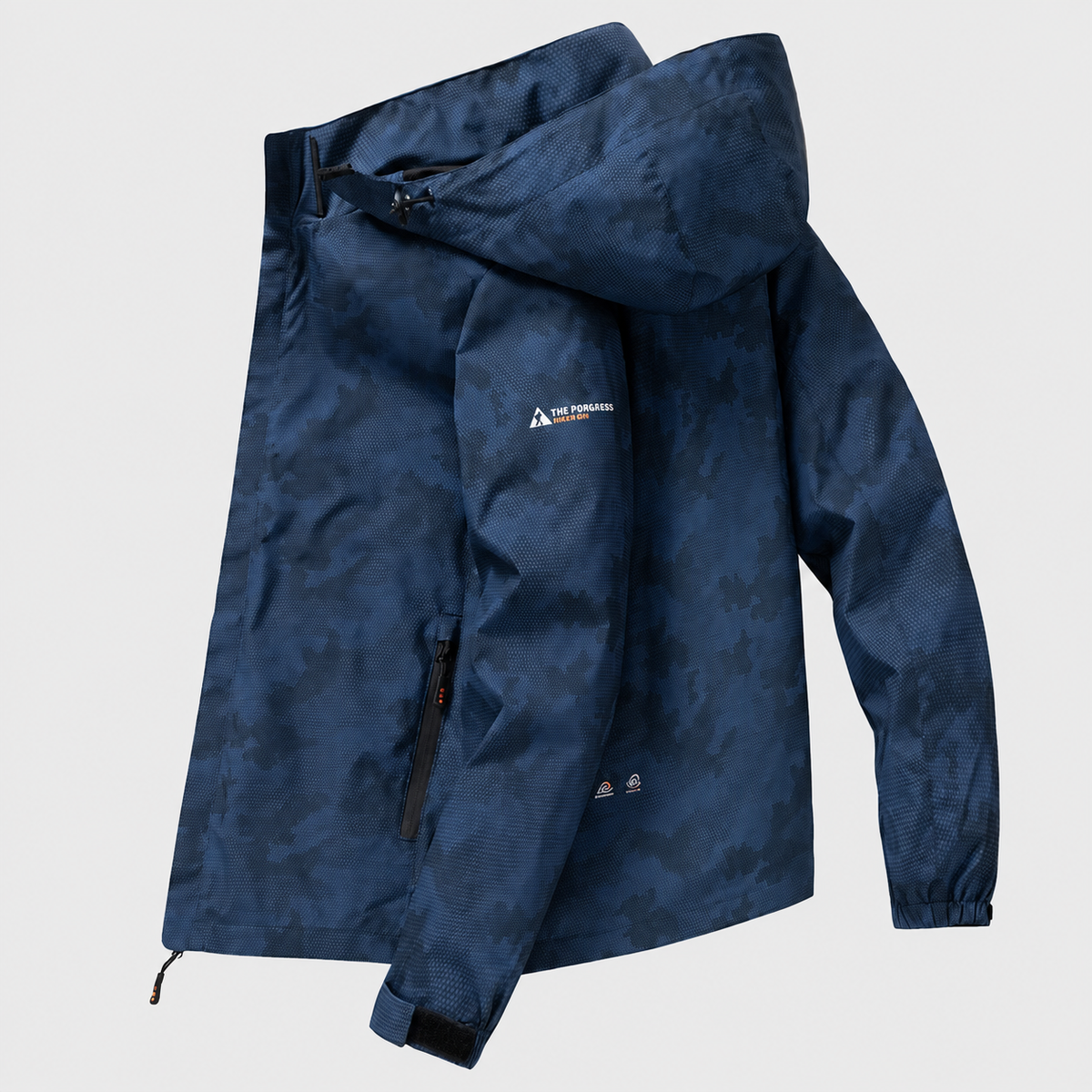 Veste de randonnée imperméable à capuche amovible