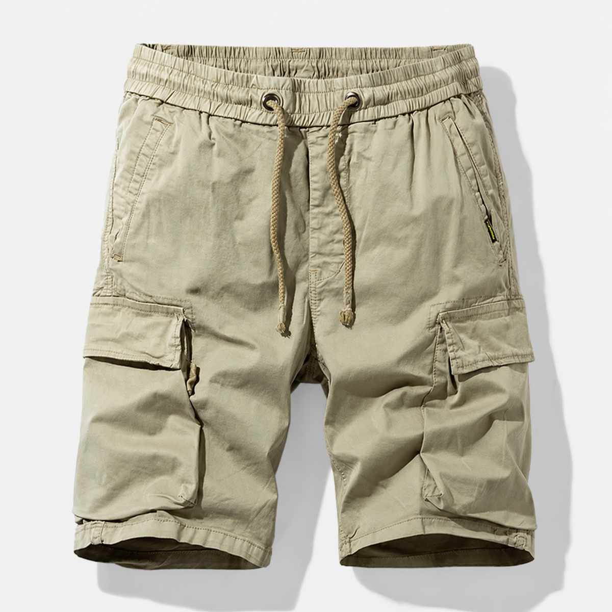 Short cargo homme multi-poches à taille élastique