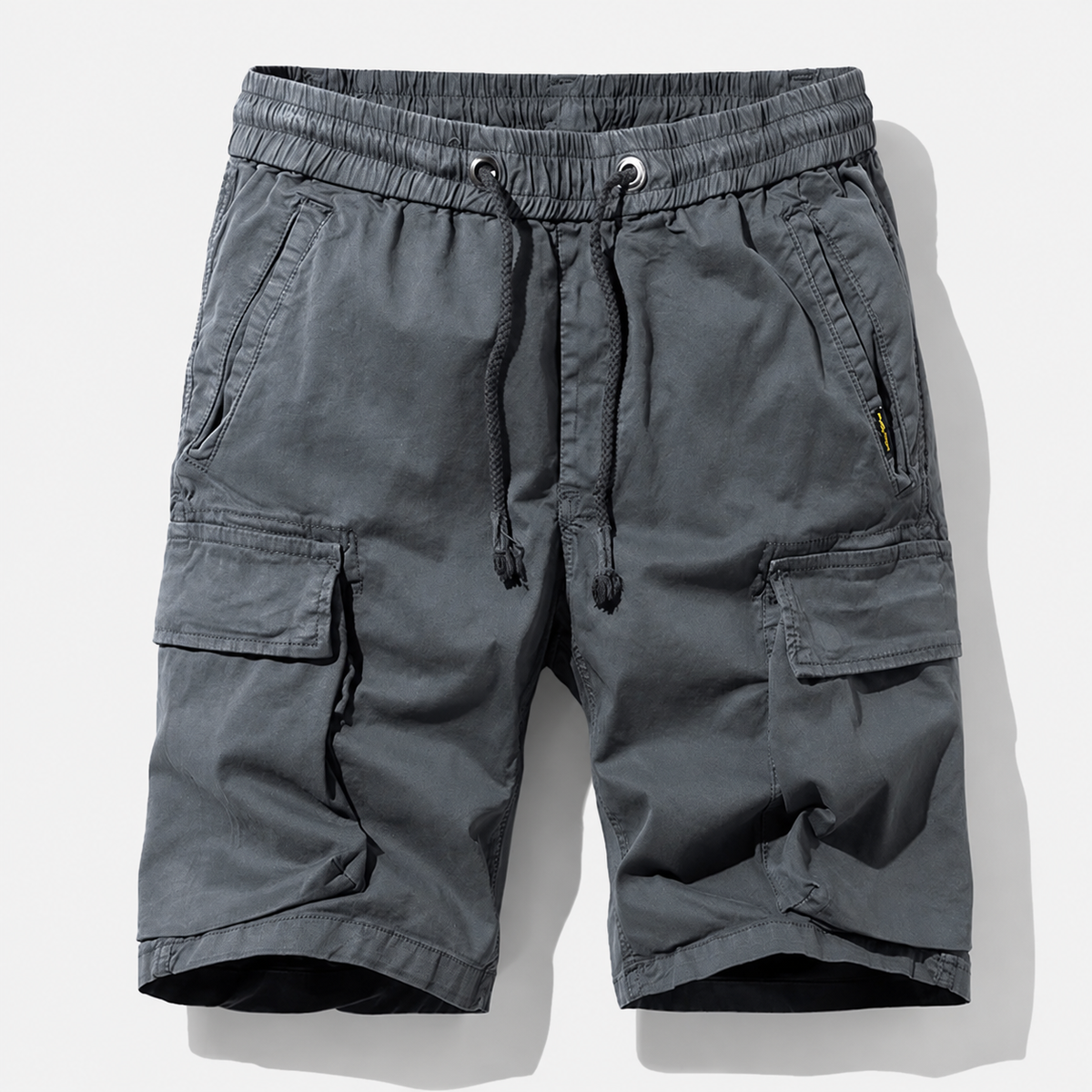Short cargo homme multi-poches à taille élastique
