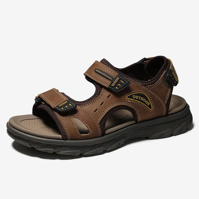 Sandales de marche homme en cuir