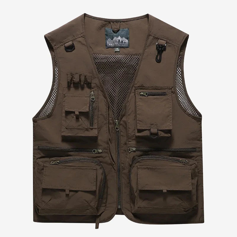 Gilet respirant multipoches homme