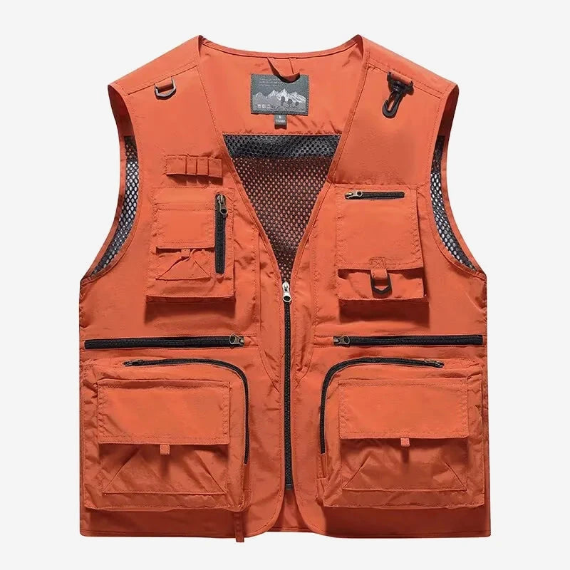 Gilet respirant multipoches homme