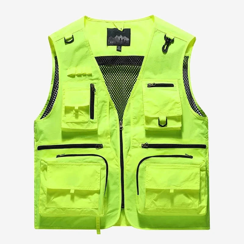 Gilet respirant multipoches homme