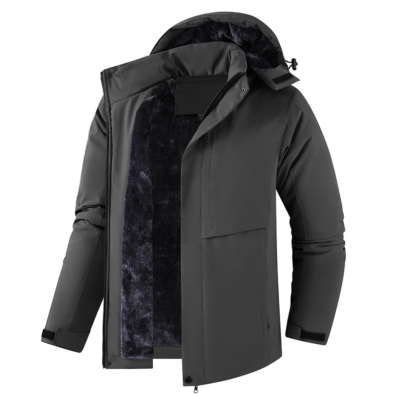 Parka homme doublée fourrure à capuche