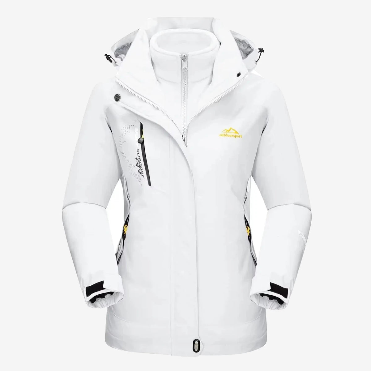 Veste de randonnée femme 3 en 1 à polaire amovible