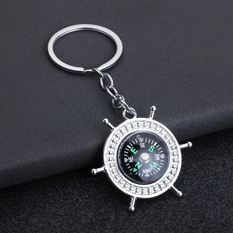 Porte-clés boussole randonnée