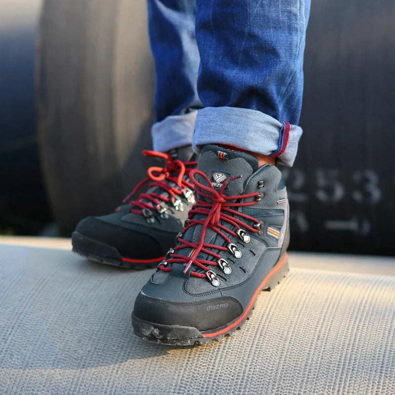 Chaussures de randonnée homme imperméables en cuir