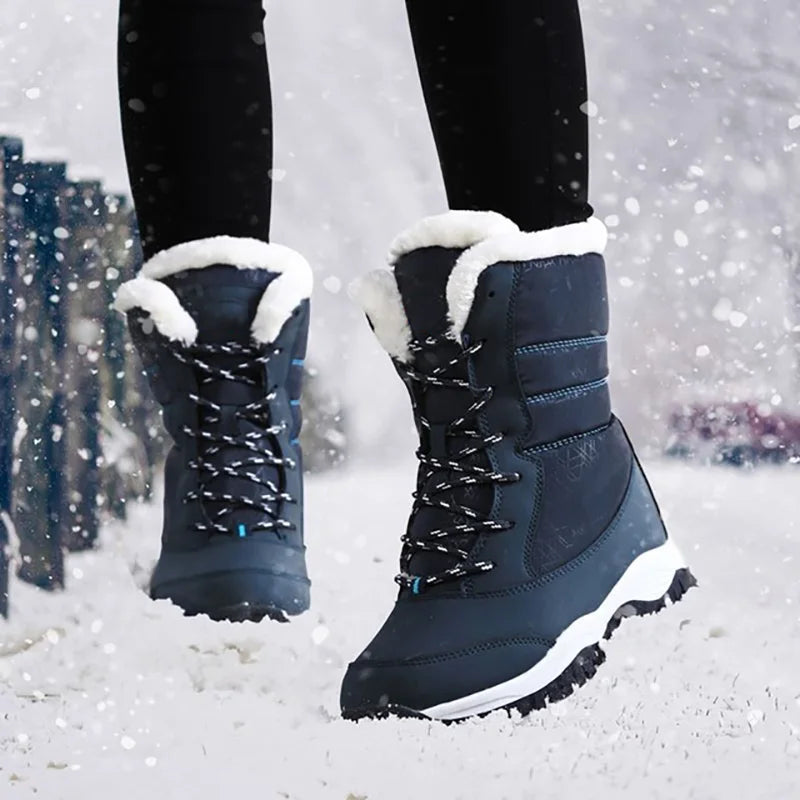 Bottines hiver femme doublées à plateforme