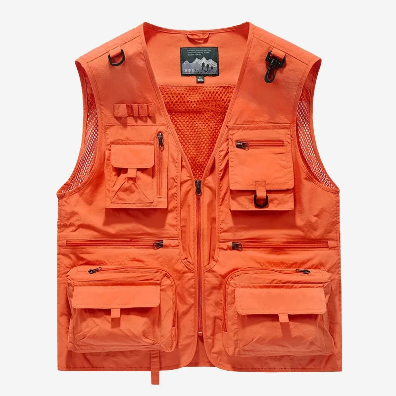Gilet respirant multipoches homme