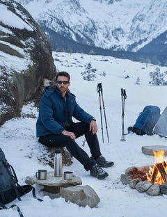 Veste de ski doublée polaire à capuche amovible homme