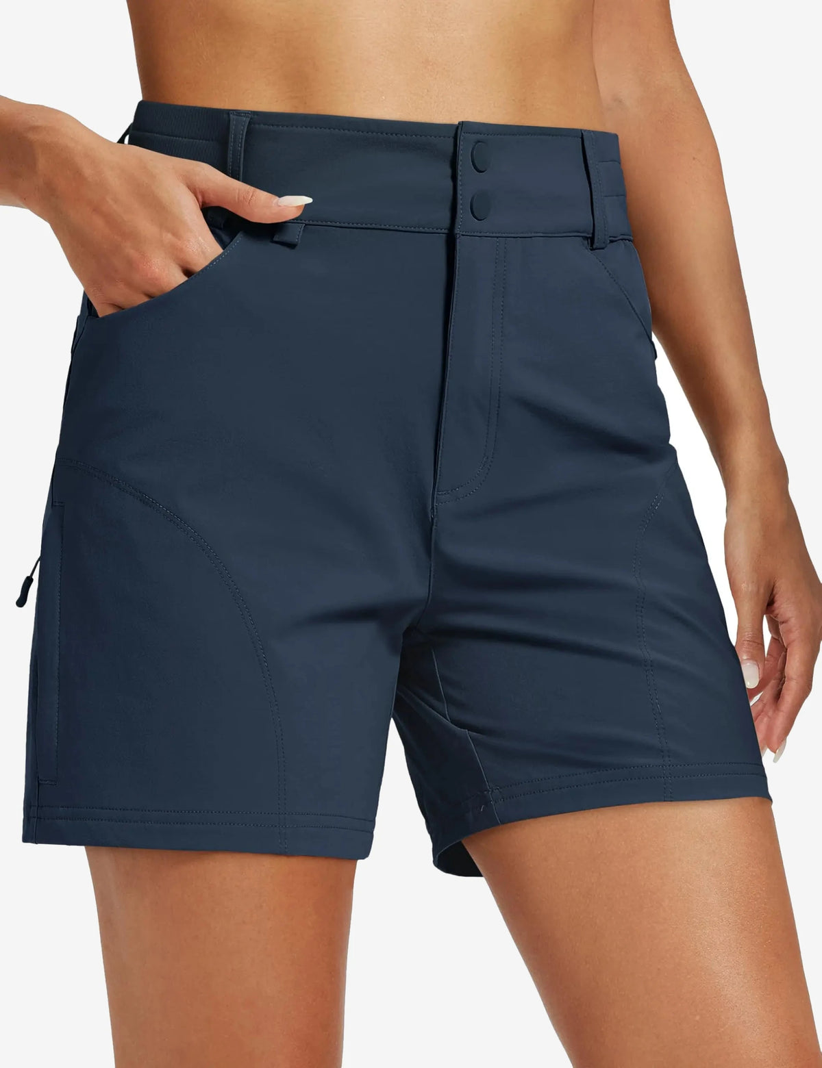 Short cargo de randonnée femme 6 poches