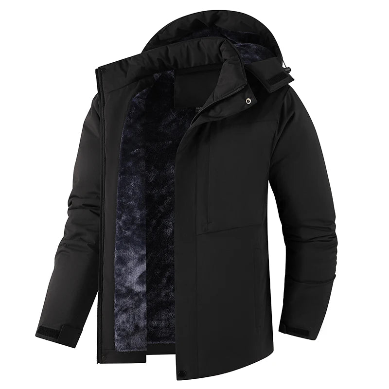 Parka homme doublée fourrure à capuche