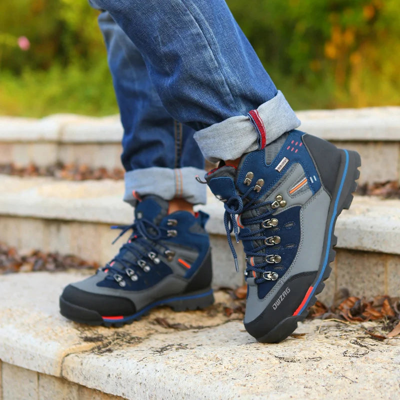 Chaussures de randonnée homme imperméables en cuir
