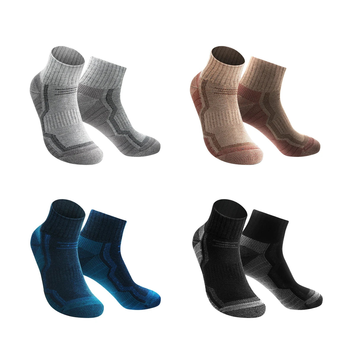 Chaussettes de randonnée épaisses à talon renforcé
