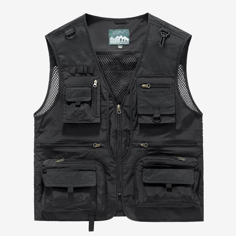 Gilet respirant multipoches homme