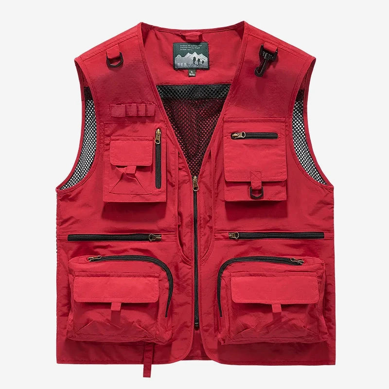 Gilet respirant multipoches homme