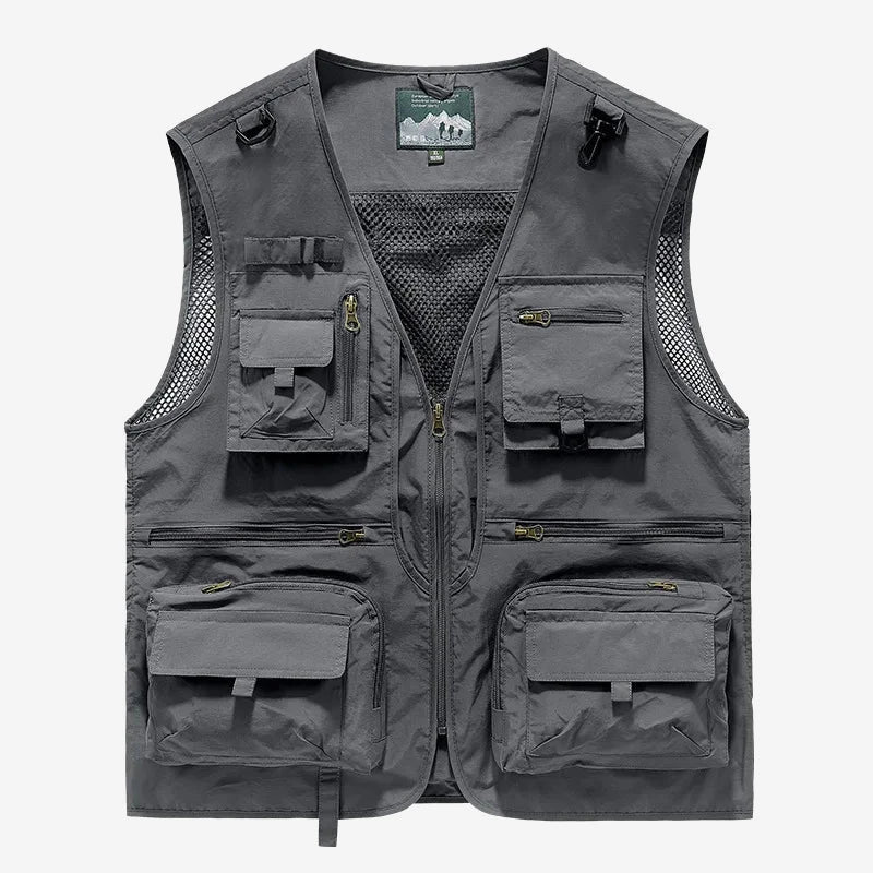 Gilet respirant multipoches homme