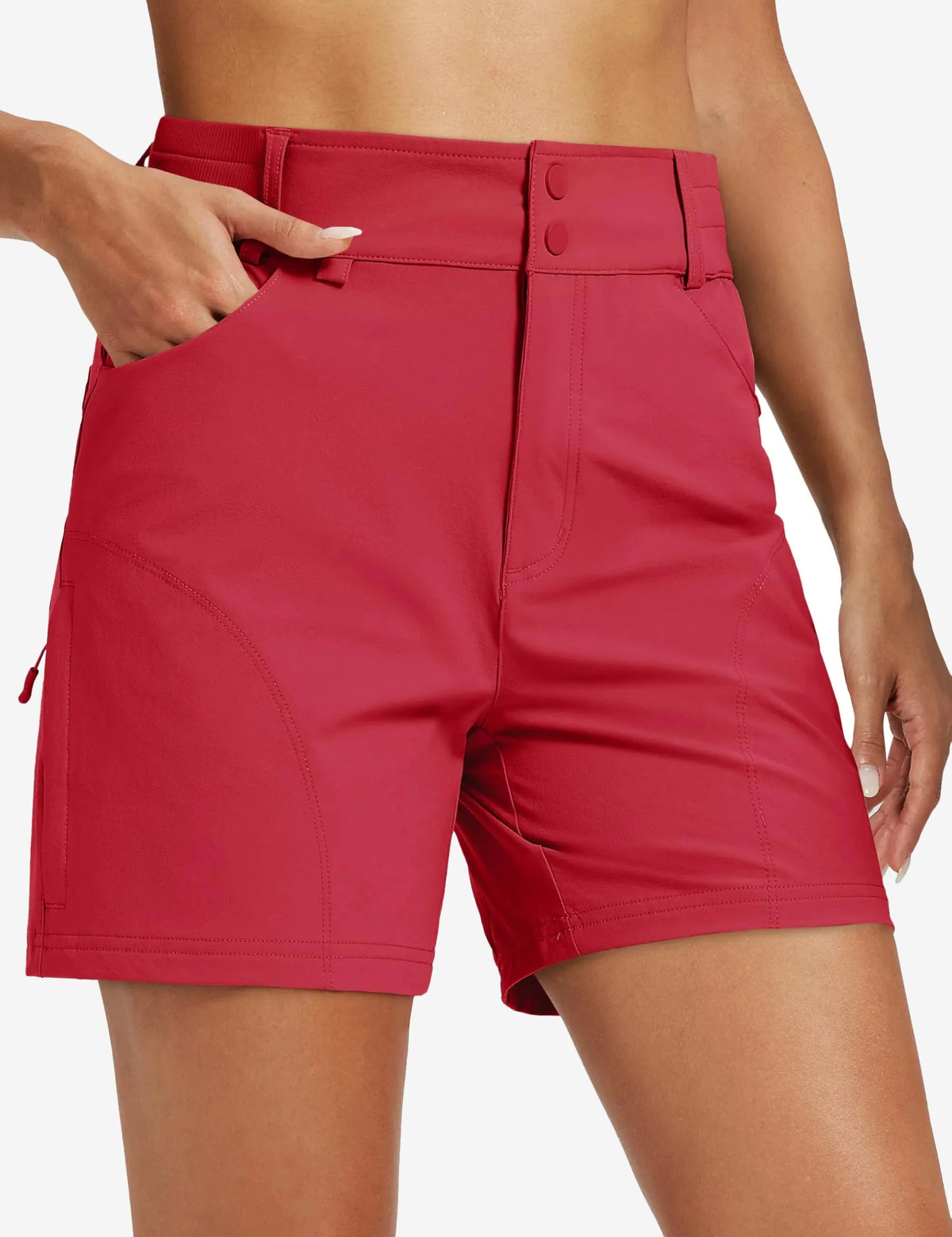 Short cargo de randonnée femme 6 poches