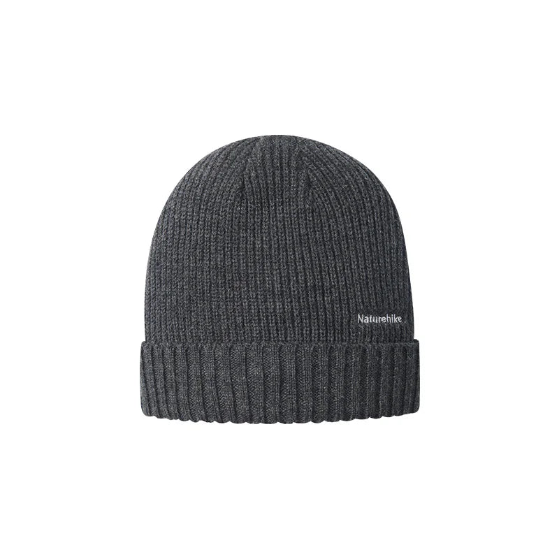Bonnet à revers en laine, coloris bicolores
