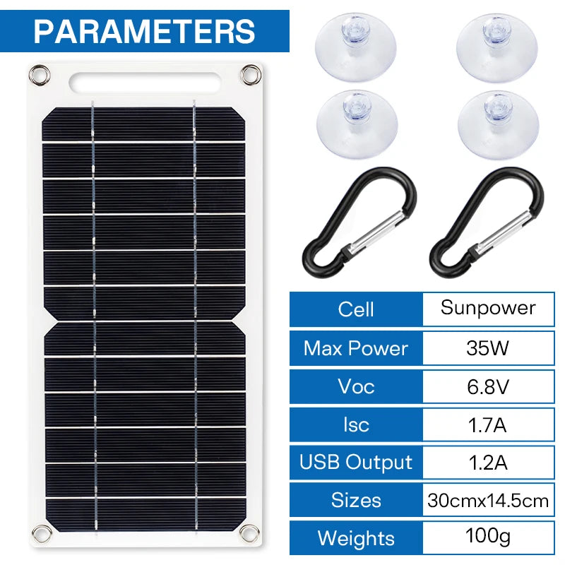 Panneau solaire randonnée 5V / 35W