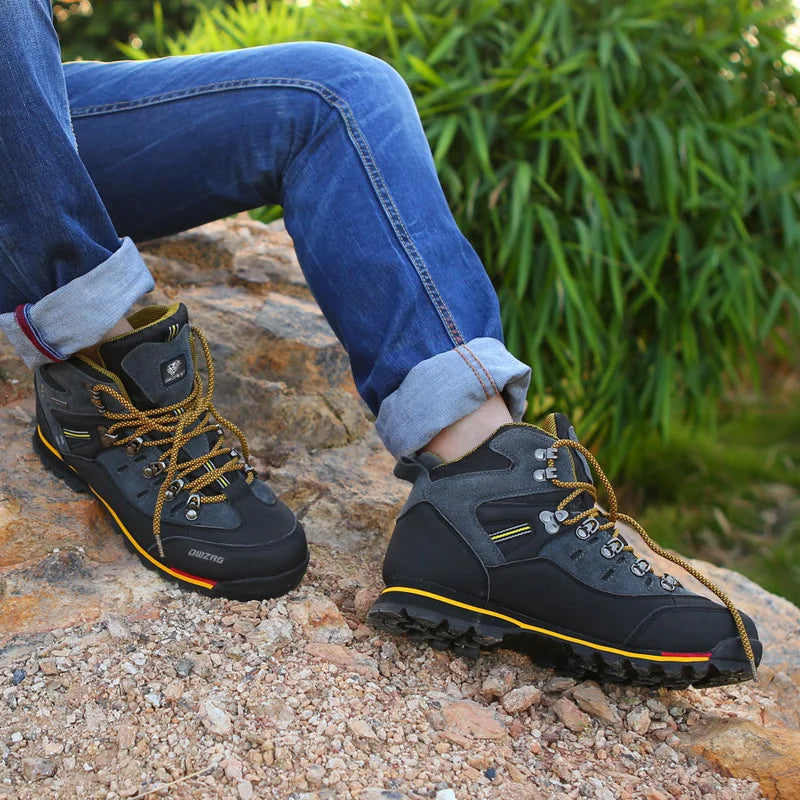 Chaussures de randonnée homme imperméables en cuir
